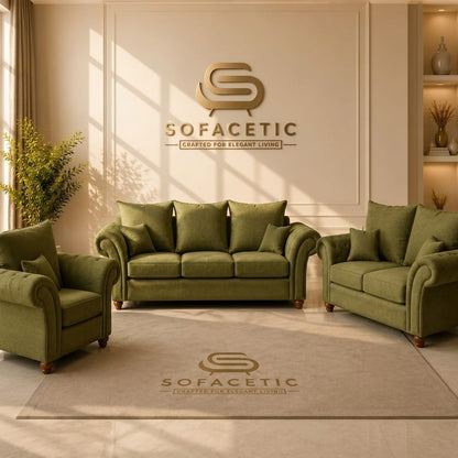 Nicole Plush velvet  Luxury Sofa Set