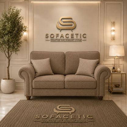 Tanzo Jumbo Cord Luxury Fabric Sofa