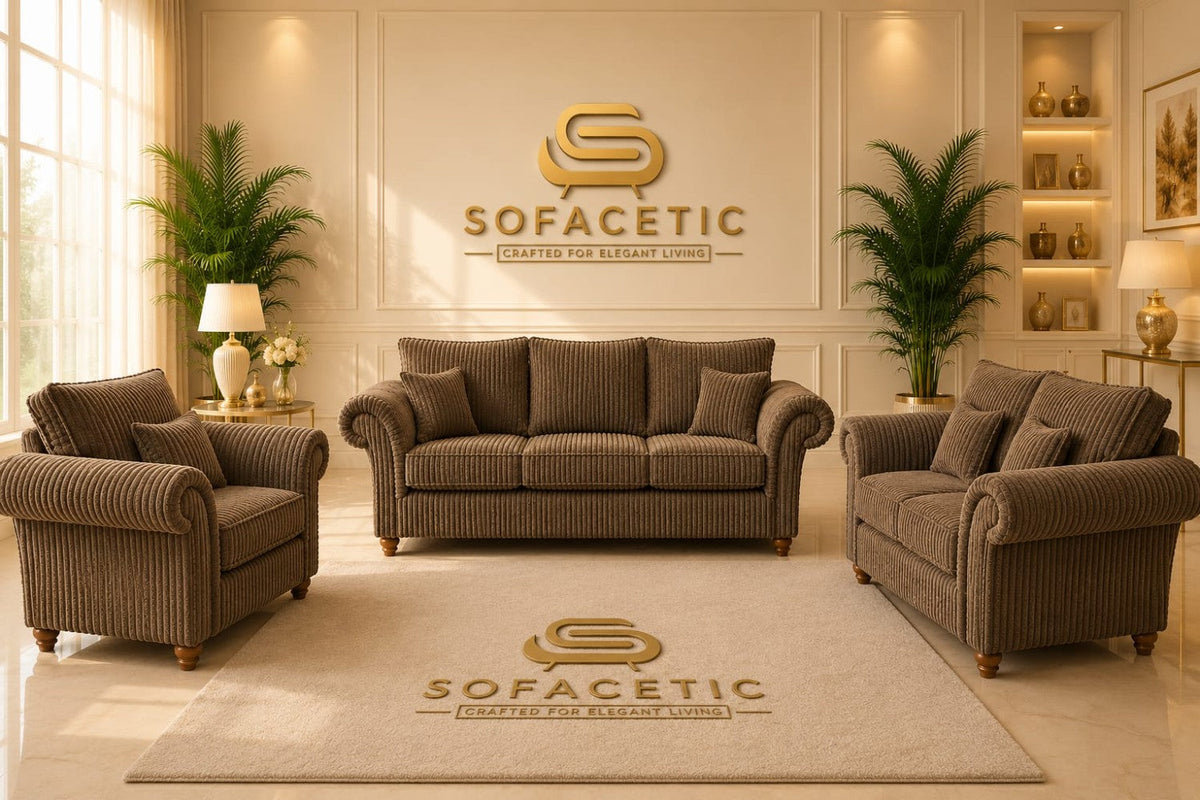 Nicole Jumbo Cord  Luxury Sofa Set