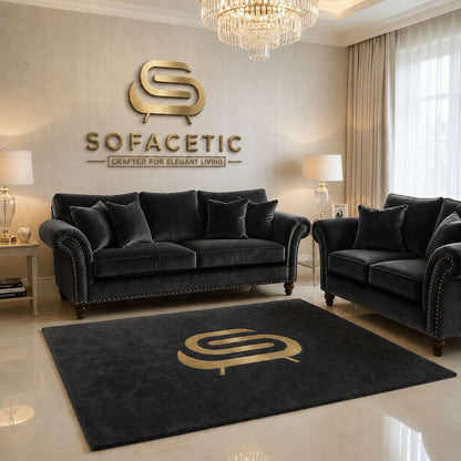 Juxen Plush Velvet Designer Sofa Set