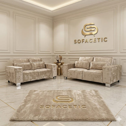 Sleefy Crush velvet Comfort Sofa Set