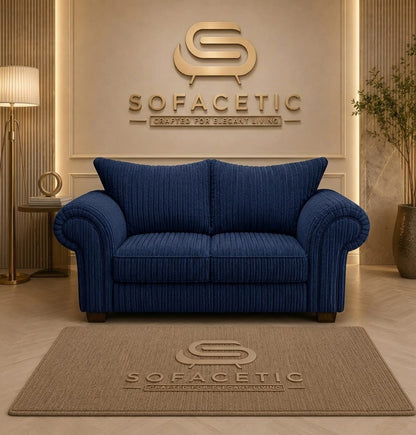 Monzi Jumbo Cord Contemporary Sofa Set