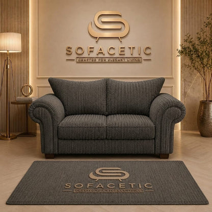 Monzi Jumbo Cord Contemporary Sofa Set