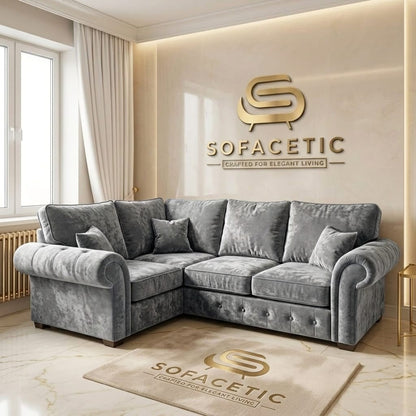 Monzi Crush velvet  Contemporary Sofa Set
