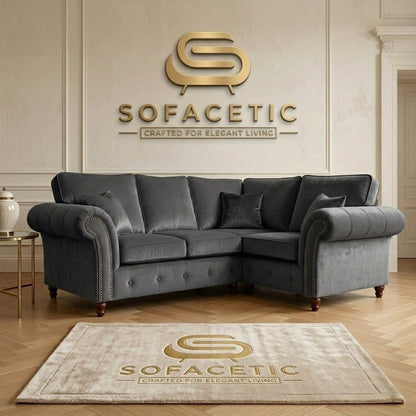Juxen Plush Velvet Designer Sofa Set