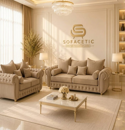 Malibu Jumbo Cord Sofa Set