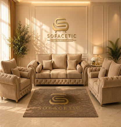 Malibu Jumbo Cord Sofa Set