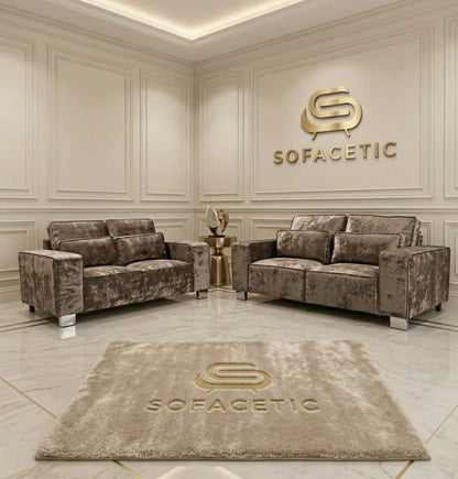 Sleefy Crush velvet Comfort Sofa Set