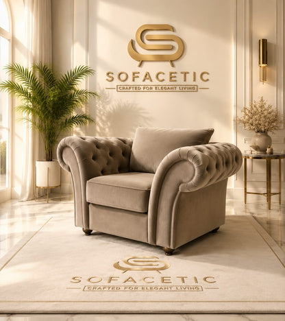 Nicole Plush velvet  Luxury Sofa Set