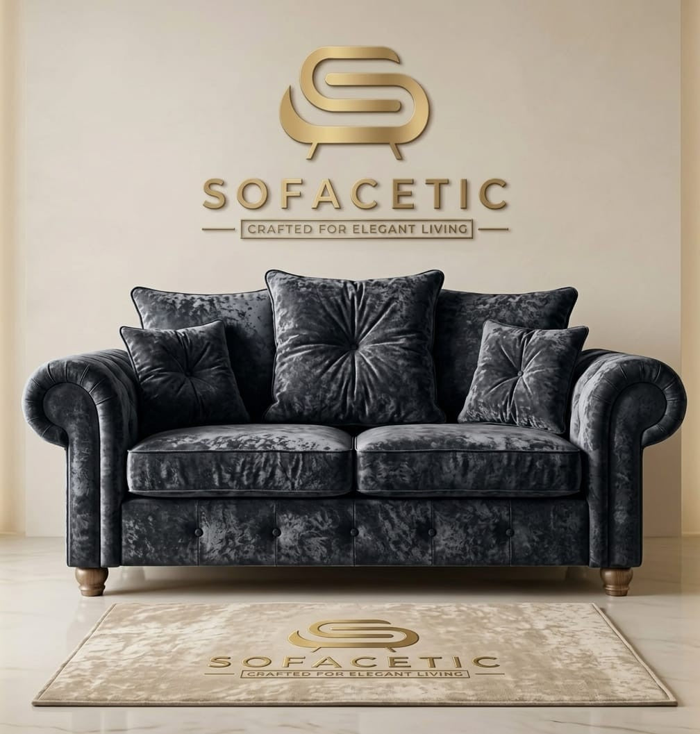 Tanzo Crush velvet Luxury Fabric Sofa