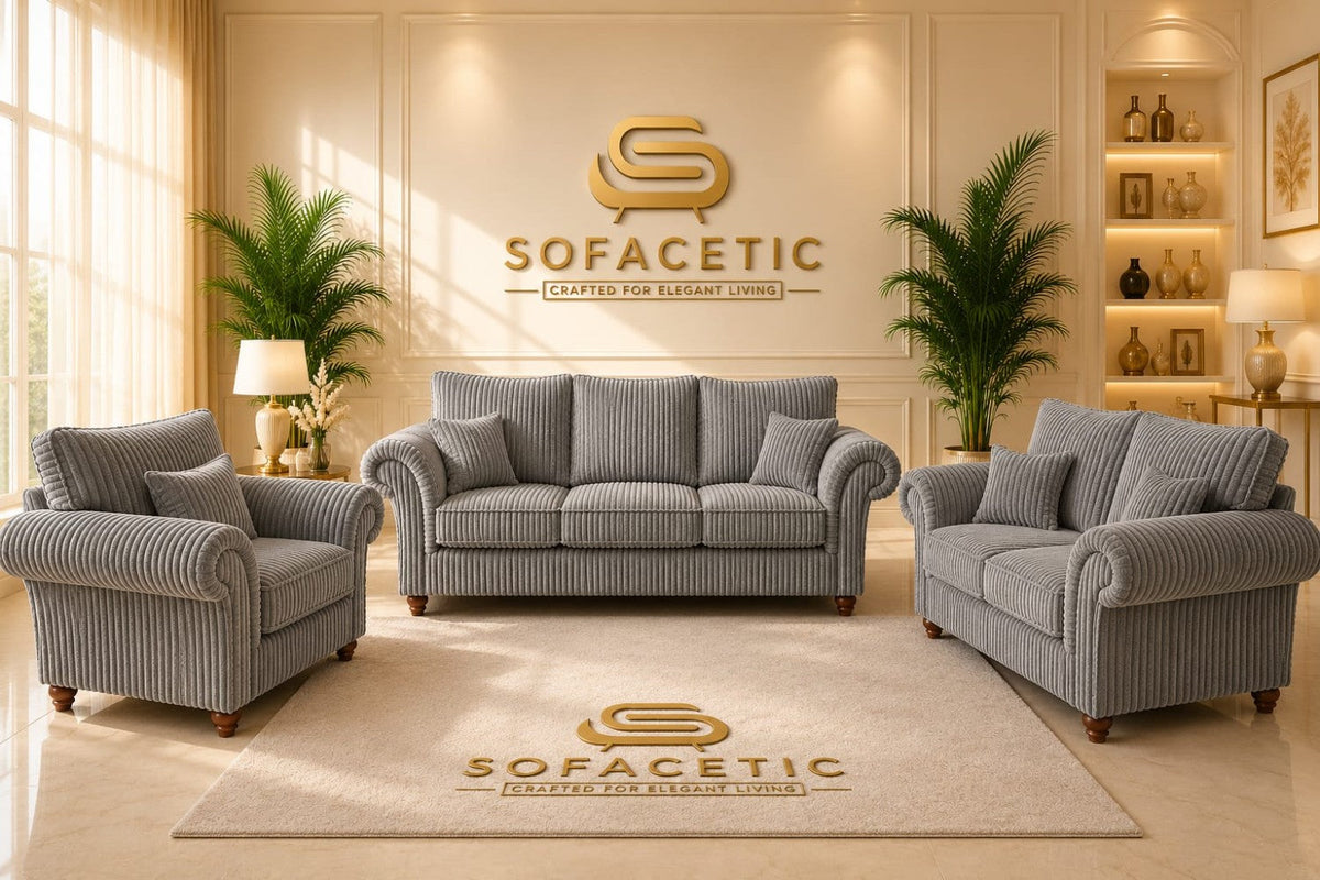 Nicole Jumbo Cord  Luxury Sofa Set