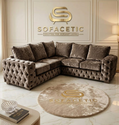 Urban Crush velvet Living Sofa Set