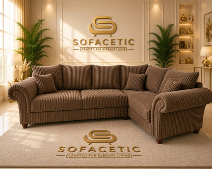 Nicole Jumbo Cord  Luxury Sofa Set