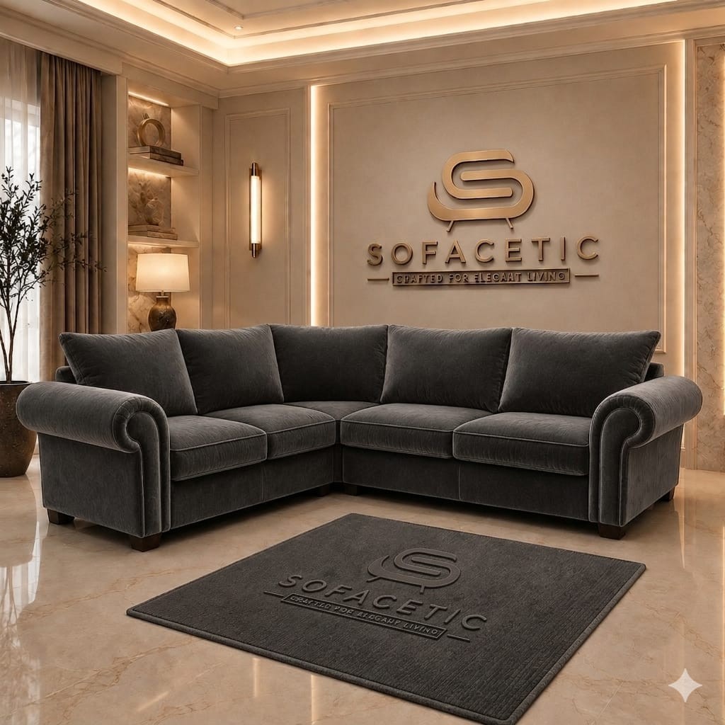 Monzi Plush velvet  Contemporary Sofa Set