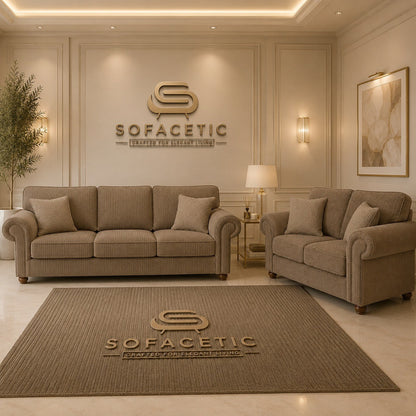 Tanzo Jumbo Cord Luxury Fabric Sofa