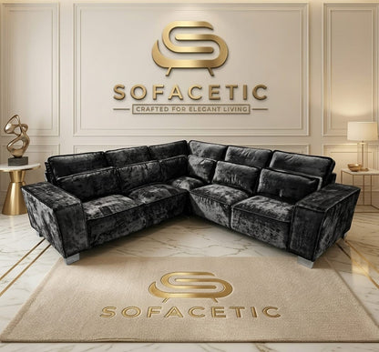 Sleefy Crush velvet Comfort Sofa Set