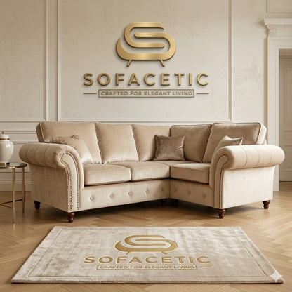 Juxen Plush Velvet Designer Sofa Set