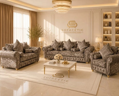 Malibu Crush Velvet Sofa Set
