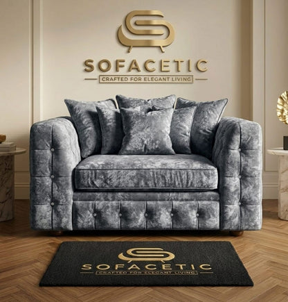Urban Crush velvet Living Sofa Set
