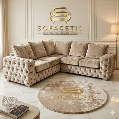 Urban Crush velvet Living Sofa Set