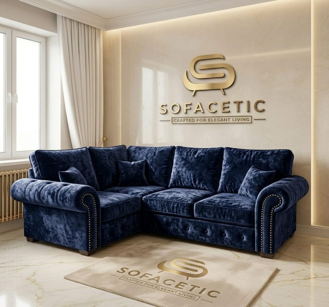 Monzi Crush velvet  Contemporary Sofa Set