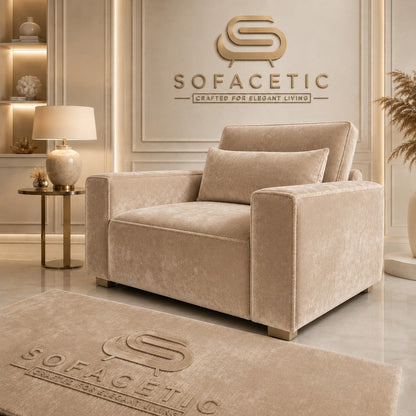 Sleefy Plush velvet Comfort Sofa Set