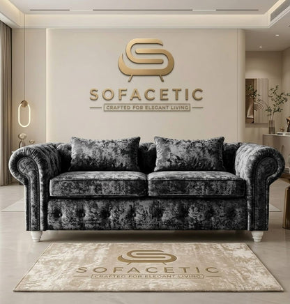 Tanzo Crush velvet Luxury Fabric Sofa