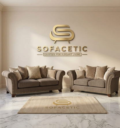 Juxen Chenile Designer Sofa Set