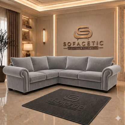 Monzi Plush velvet  Contemporary Sofa Set