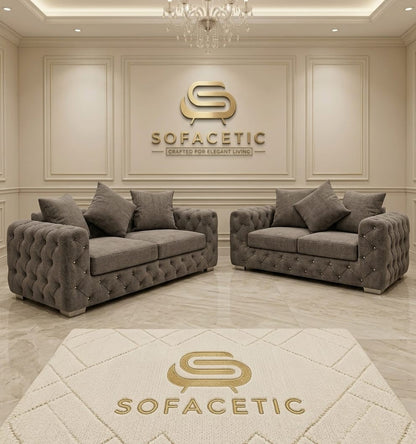 Urban Chenile Living Sofa Set