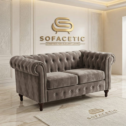 Olympia Chesterfield  Plush velvet Sofa Set