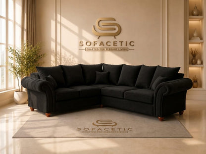 Nicole Naple Fabric Luxury Sofa Set