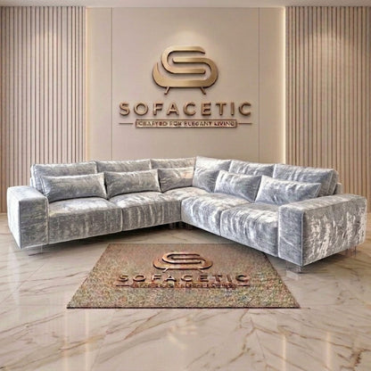 Salon Crush velvet Fabric Sofa
