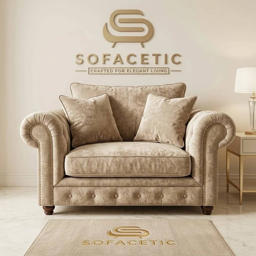 Monzi Crush velvet  Contemporary Sofa Set