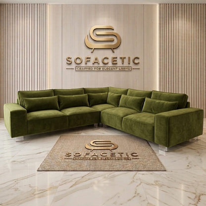 Salon Plush Velvet Sofa