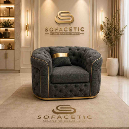 Madrid Naples Fabric Chesterfield Sofa Set