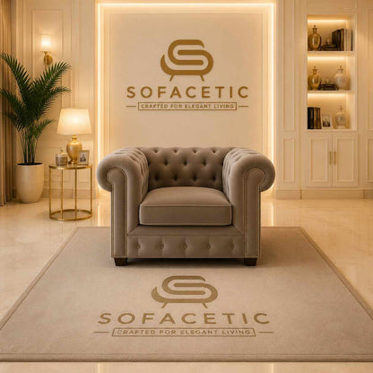 Madrid Naples Fabric Chesterfield Sofa Set